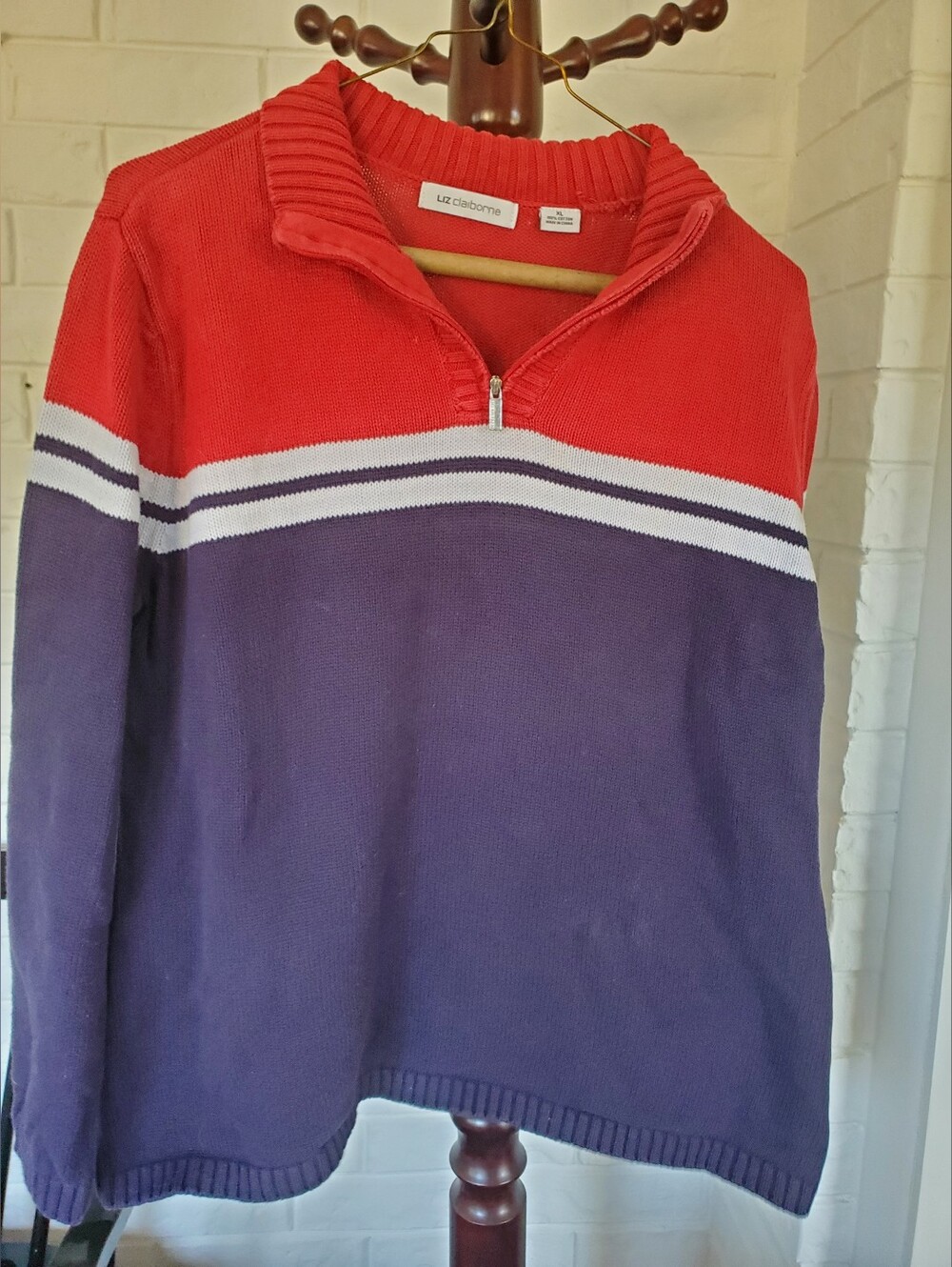 Liz Claiborne - 100% Cotton Half-zip Pullover